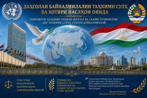 Даҳсолаи байналмилалии таҳкими сулҳ ба хотири наслҳои оянда — ташаббуси ҷаҳонии Пешвои миллат ва саҳми Тоҷикистон дар таҳкими сулҳу суботи байналмилалӣ